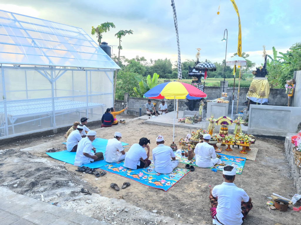 Upacara pecaruan Ulap makuh ngambe, Melaspas dan Mendem Pedagingan di TPST Desa Jagapati